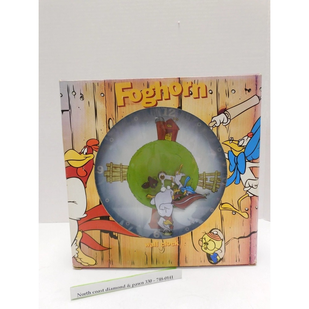 Vintage Looney Tunes Foghorn Leghorn Wall Clock Collectible Warner Bros DW694